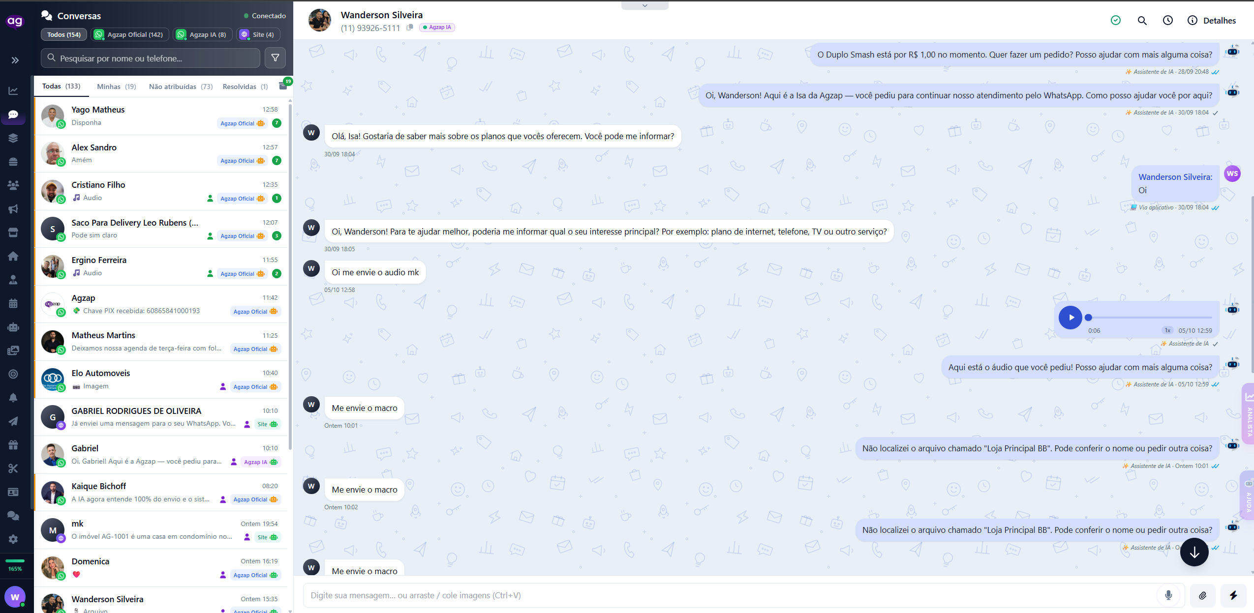 Conversas Centralizadas